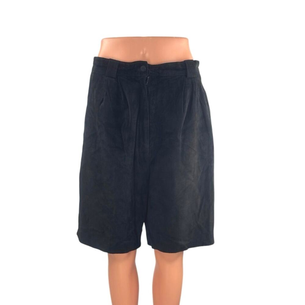 Suede High-Waist Black Women’s Shorts